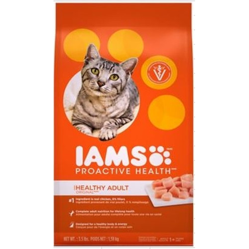 Iams Proactive Health Healthy Adult Original with Chicken Cat Food, 3.5 Pounds, 4 Per Case